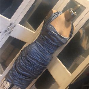 Nicole Miller Grey Metal Cocktail Dress